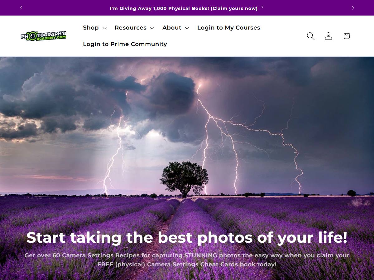 The Photography Academy homepage